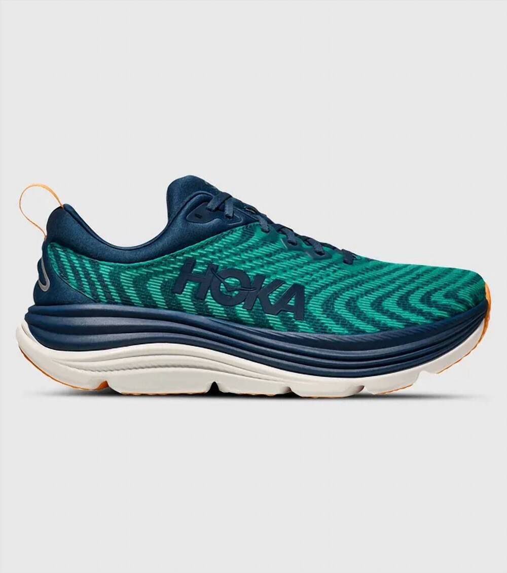 NEW HOKA men's gaviota 5 running shoes in midnight/oceanic
